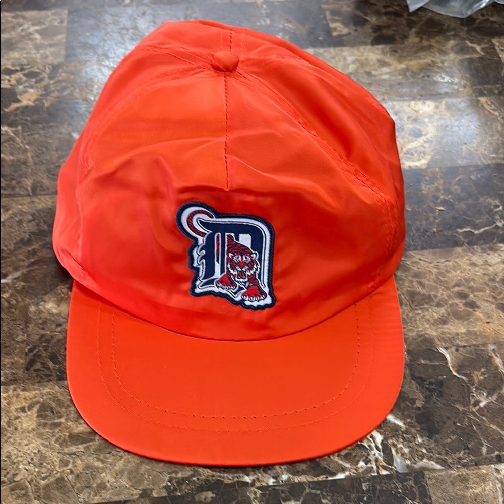 NWOT Orange Baseball Cap with Detroit Tigers Logo